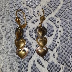 Gold heart earrings